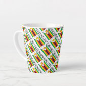 Tasse Latte Zimbabwe Drapeau zimbabwéen personnalisé (Angle gauche)