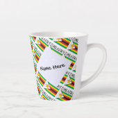 Tasse Latte Zimbabwe Drapeau zimbabwéen personnalisé (Droite)