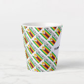 Tasse Latte Zimbabwe Drapeau zimbabwéen personnalisé (Devant)