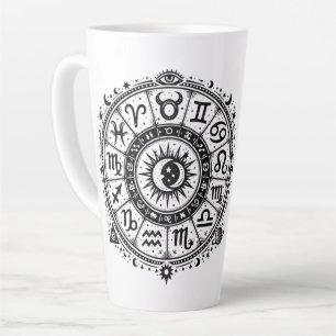 Tasse Latte Zodiac Arcana — Les Douze Signes par BurnsInHell