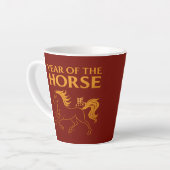 Tasse Latte Zodiac Chinese New Year 2026 Horse (Angle gauche)