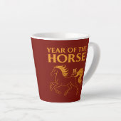 Tasse Latte Zodiac Chinese New Year 2026 Horse (Angle droit)
