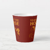 Tasse Latte Zodiac Chinese New Year 2026 Horse (Devant)