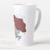 Tasse Latte Zodiac, Femme Virgo moderne (Angle droit)