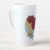Tasse Latte Zodiac, Femme Virgo moderne (Angle gauche)