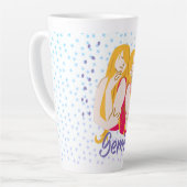 Tasse Latte Zodiac moderne Gemini Twins (Angle gauche)
