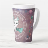 Tasse Latte Zodiac Taurus Cute Chat Roue Planète Astrologie (Angle droit)