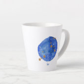 Tasse Latte Zodiaque de la constellation du ciel de l'aquarell (Angle droit)
