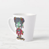 Tasse Latte Zombie chinois mignon (Angle gauche)