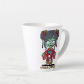 Tasse Latte Zombie chinois mignon (Angle droit)