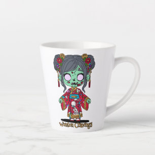 Tasse Latte Zombie chinois mignon