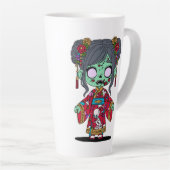 Tasse Latte Zombie chinois mignon (Angle droit)