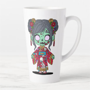 Tasse Latte Zombie chinois mignon