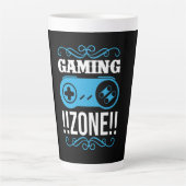 Tasse Latte Zone de jeu cadeau Gamer (Devant)