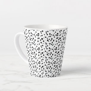 Tasse Latte Zones Dalmatiennes Imprimer Motif Noir Et Blanc