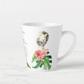 Tasse Latte Zoo Bébés Avec Fleurs (Droite)