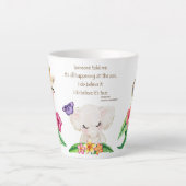Tasse Latte Zoo Bébés Avec Fleurs (Devant)