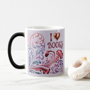 Tasse Lavande Art Nouveau « I Heart Books »