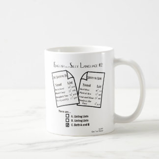 Tasse le "anglais comme liste de la langue #2