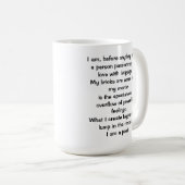Tasse Le Credo du Poète (Devant droit)