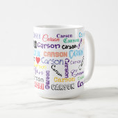 Tasse Le Nom Carson (Devant droit)