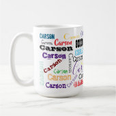 Tasse Le Nom Carson (Gauche)
