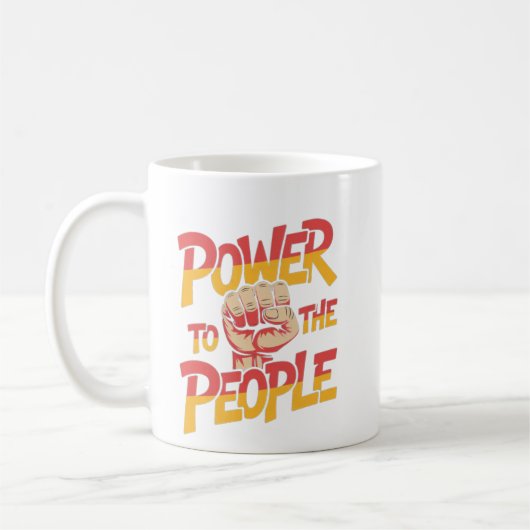 Tasse « Le pouvoir au peuple » (Gauche)