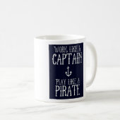 Tasse - le travail comme un capitaine, jeu aiment (Devant droit)