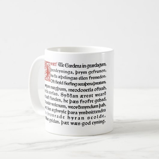 Tasse le vieil anglais" Beowulf "de geek de Lit de (Devant gauche)