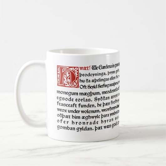 Tasse le vieil anglais" Beowulf "de geek de Lit de (Gauche)