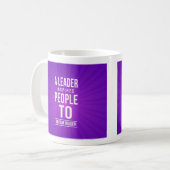 Tasse leader - violet avec citation (Devant gauche)