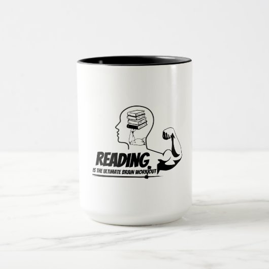 Tasse « Lecture = Gains pour le Cerveau » (Centre)