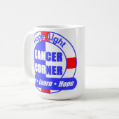 Tasse légère de coin de Cancer d'espoir (Devant gauche)