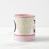 Tasse lettre D botanique – Initiale florale douce (Centre)