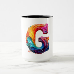 Tasse Lettre G Color Splash