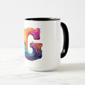 Tasse Lettre G Color Splash (Devant droit)