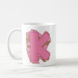 Tasse Lettre K : Monogramme Initial