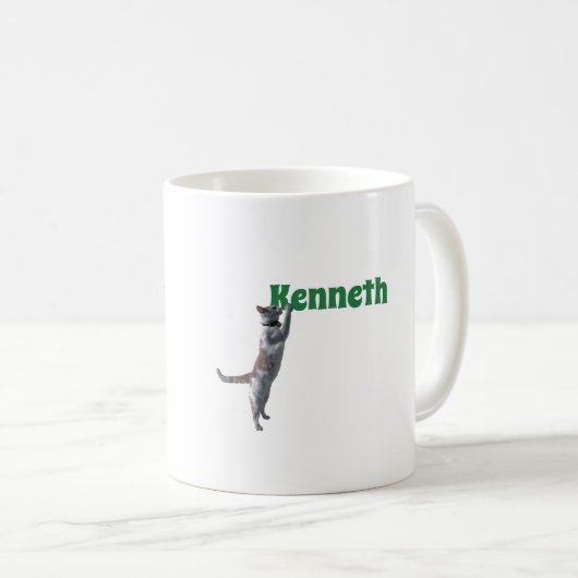 Tasse - Lettre M avec chat et nom (Devant droit)
