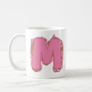 Tasse Lettre M : Monogramme Initiale 