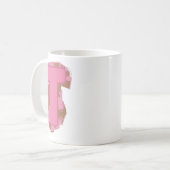 Tasse Lettre T : Monogramme Initial (Devant gauche)