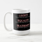 Tasse : Liberté, égalité, fraternité (Gauche)