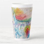 Tasse Licorne Arc-en-Ciel Aquarelle Suivez Vos Rêv (Devant)