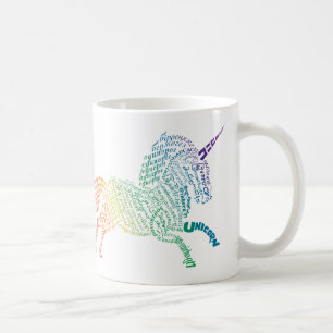 Tasse Licorne Arc-en-ciel du Mot Mondial