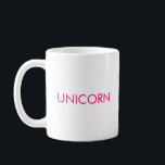 Tasse "Licorne" minimaliste rose fuchsia blanc<br><div class="desc">Mug "Licorne" minimaliste rose fuchsia blanc</div>