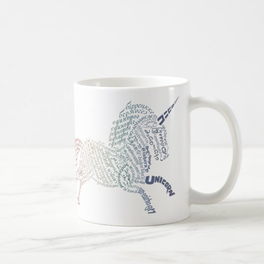 Tasse Licorne Mot Monde (Droite)
