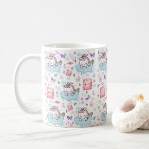 Tasse Licorne Rose Bleue Arc-en-Ciel Chat
