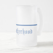 Tasse Ligne-Fraternité-Givrée par bleu mince (Devant droit)