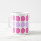 Tasse lilas et rose de motif de points (Devant gauche)