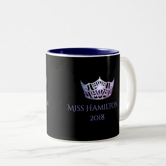 Tasse lilas nommée faite sur commande de couronne (Devant droit)