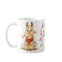 Tasse Llama Noël Lumineuse Drôle